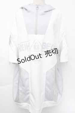 画像1: NOEMIE / シルバー切替ジャージパーカー  白ｘサックス S-25-11-24-020-LO-TO-HR-ZS