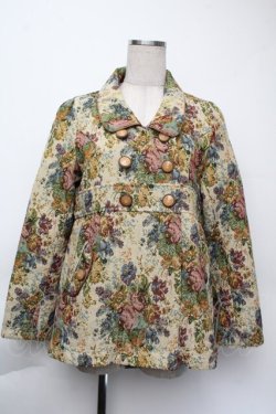 画像1: axes femme / ゴブランダブルボタンジャケット  ベージュ S-25-11-24-022-AX-JA-HR-ZS