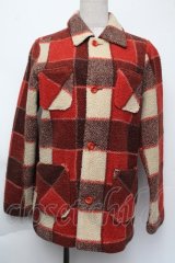 ALGONQUINS / チェックボアジャケット  ブラウン S-25-11-24-023-AL-CO-HR-ZS