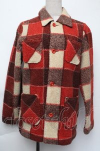 ALGONQUINS / チェックボアジャケット  ブラウン S-25-11-24-023-AL-CO-HR-ZS