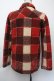 画像2: ALGONQUINS / チェックボアジャケット  ブラウン S-25-11-24-023-AL-CO-HR-ZS (2)