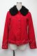 画像1: Emily Temple cute / ファー襟ショートコート  赤ｘ黒 S-25-11-24-024-ET-CO-HR-ZS (1)
