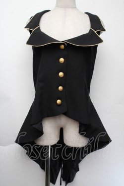 画像1: metamorphose / Gabriel ロング燕尾ベスト 2 黒 S-25-11-24-025-ME-JA-HR-ZS