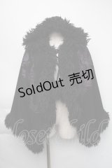 Qutie Frash / ファーフードポンチョコート  黒 S-25-11-24-026-QU-CO-AS-ZS