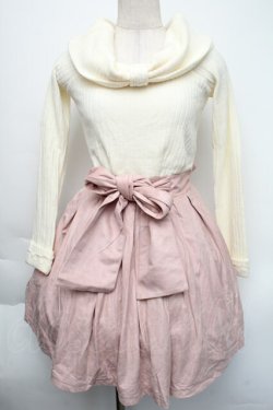 画像1: LIZ LISA / ニット切替ワンピース  オフｘピンク S-25-11-24-031-LO-OP-AS-ZS