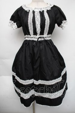 画像1: Moonrise Theater / レースワンピース  黒ｘ白 S-25-11-24-033-LO-OP-HR-ZS