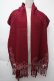 画像1: axes femme / 巻き薔薇配色ストール  ワイン S-25-11-24-004-AX-ZA-HR-ZS (1)