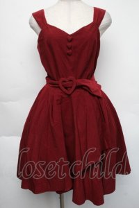 Secret Honey / コーデュロイジャンパースカート  ワイン S-25-11-24-039-CA-OP-AS-ZS