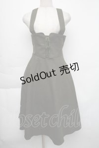 F&A / フロントレースアップコルセットワンピース  カーキ S-25-11-24-042-LO-OP-AS-ZS