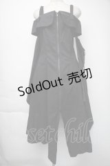 BPN / オフショルダーイレヘムワンピース  黒 S-25-11-24-044-GO-OP-HR-ZS