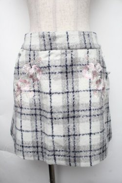 画像1: LIZ LISA / チェック台形スカート  グレー S-25-11-24-047-LO-SK-AS-ZS