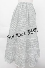 merry jenny / イレギュラーチェックフレアスカート  グリーンｘ白 S-25-11-26-049-LO-SK-HR-ZS
