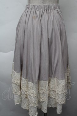 画像2: Favorite / 3層レースのミルフィーユコットンペチコート  グレー S-25-11-26-051-LO-SK-HR-ZS