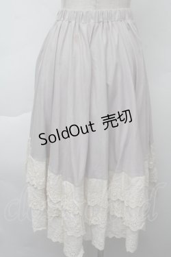 画像2: Favorite / 3層レースのミルフィーユコットンペチコート  グレー S-25-11-26-051-LO-SK-HR-ZS
