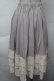 画像2: Favorite / 3層レースのミルフィーユコットンペチコート  グレー S-25-11-26-051-LO-SK-HR-ZS (2)