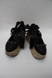 Night Rose / ドールなお嬢様のロッキンホースシューズ 38 黒 S-25-11-26-006-LO-SH-HR-ZS