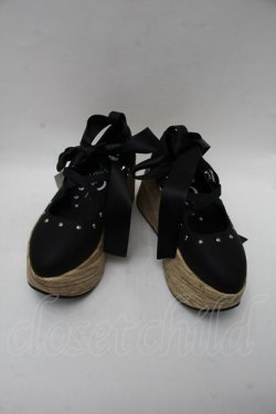 画像1: Night Rose / ドールなお嬢様のロッキンホースシューズ 38 黒 S-25-11-26-006-LO-SH-HR-ZS