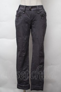 画像1: OZZ ANGELO / 刺繍入りスキニーパンツ  グレー S-25-11-26-053-OO-TO-HR-ZS