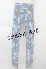 NieR Clothing / くらげ転写レギンス  ブルー S-25-11-26-054-PU-PA-HR-ZS
