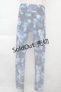 NieR Clothing / くらげ転写レギンス  ブルー S-25-11-26-054-PU-PA-HR-ZS