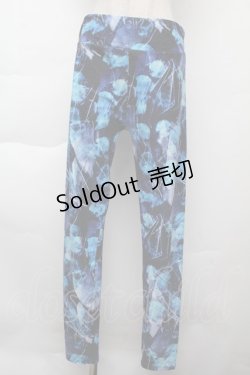画像1: NieR Clothing / くらげ転写レギンス  ブルー S-25-11-26-054-PU-PA-HR-ZS