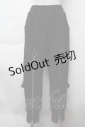 KRY CLOTHING / サス付きZIPスウェットパンツ  黒 S-25-11-26-055-EL-PA-HR-ZS