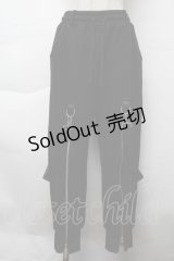 KRY CLOTHING / サス付きZIPスウェットパンツ  黒 S-25-11-26-055-EL-PA-HR-ZS