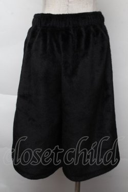 画像2: Jamie エーエヌケー / ファーハーフパンツ  黒ｘ白 S-25-11-26-056-LO-PA-HR-ZS