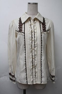 画像1: axes femme / タイ付きフリルブラウス  オフ S-25-11-26-010-AX-BL-AS-ZS