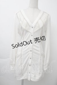 OZZ ANGELO / レース切替カーディガン  オフ S-25-11-26-014-OO-TO-HR-ZS