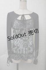 OZZ ANGELO / プリント切替トップス  グレーｘミント S-25-11-26-016-OO-TO-HR-ZS