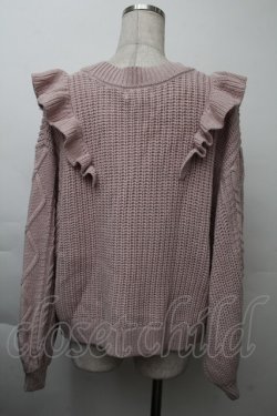 画像2: melume / フリルニット LL ピンク S-25-11-26-021-LO-TO-AS-ZS