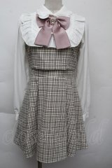 Ank Rouge / ツイードワンピース  オフｘ黒 S-25-11-26-030-CA-OP-AS-ZS