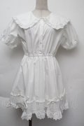 merry jenny / リボンフレアミニワンピース  白 S-25-11-26-032-LO-OP-HR-ZS