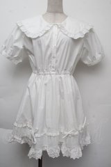 merry jenny / リボンフレアミニワンピース  白 S-25-11-26-032-LO-OP-HR-ZS