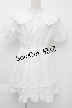 画像1: 【SALE】merry jenny / リボンフレアミニワンピース  白 S-25-11-26-032-LO-OP-HR-ZT516