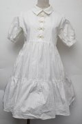 merry jenny / チャイナティアードミニワンピース  白 S-25-11-26-033-LO-OP-HR-ZS