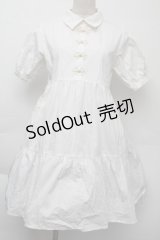 merry jenny / チャイナティアードミニワンピース  白 S-25-11-26-033-LO-OP-HR-ZS