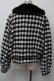 画像2: Ank Rouge / チェックドーリーショートコート  黒ｘ白 S-25-11-26-036-CA-CO-HR-ZS (2)