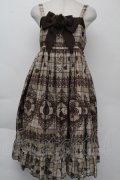 ALICE and the PIRATES / アリスのトランプタータン柄ジャンパースカートII  ブラウン S-25-11-26-041-PA-OP-HR-ZS