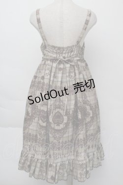 画像2: ALICE and the PIRATES / アリスのトランプタータン柄ジャンパースカートII  ブラウン S-25-11-26-041-PA-OP-HR-ZS