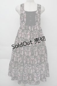 ALICE and the PIRATES / 旅立ちのブーケと希望の窓ジャンパースカートII型  黒ｘ紫 S-25-11-26-042-PA-OP-HR-ZS