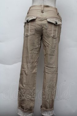 画像2: OZZ ANGELO / レースポケットパンツ  ベージュ S-25-11-26-046-OO-PA-HR-ZS