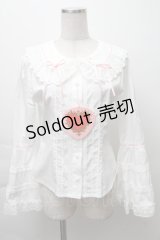 BABY,THE STARS SHINE BRIGHT / ミラベル〜Rosy Memory〜ブラウス  白ｘピンク S-25-11-28-042-BA-BL-AS-ZS