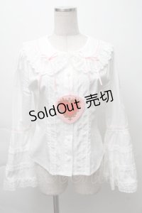 BABY,THE STARS SHINE BRIGHT / ミラベル〜Rosy Memory〜ブラウス  白ｘピンク S-25-11-28-042-BA-BL-AS-ZS