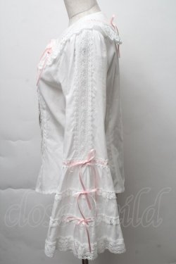 画像4: BABY,THE STARS SHINE BRIGHT / ミラベル〜Rosy Memory〜ブラウス  白ｘピンク S-25-11-28-042-BA-BL-AS-ZS