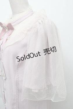 画像3: axes femme Kawaii / ビジューリボンブローチ付ブラウス  ピンク S-25-11-28-043-AX-BL-AS-ZS