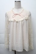axes femme / ドットドビーシフォンブラウス  オフ S-25-11-28-045-AX-BL-AS-ZS