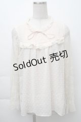 axes femme / ドットドビーシフォンブラウス  オフ S-25-11-28-045-AX-BL-AS-ZS