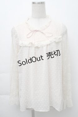 画像1: axes femme / ドットドビーシフォンブラウス  オフ S-25-11-28-045-AX-BL-AS-ZS